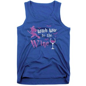 Witch Way To The Wine Funny Ing Party Halloween Graphic Great Gift Tank Top