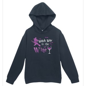 Witch Way To The Wine Funny Ing Party Halloween Graphic Great Gift Urban Pullover Hoodie