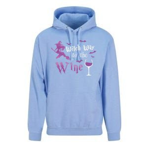 Witch Way To The Wine Funny Ing Party Halloween Graphic Great Gift Unisex Surf Hoodie