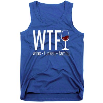 wtf wine turkey family Tank Top