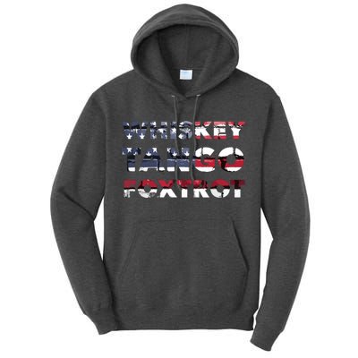 WTF Whiskey Tango Foxtrot American Flag Men Women Tall Hoodie