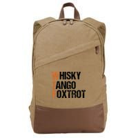 WTF Whisky Tango Foxtrot Cotton Canvas Backpack