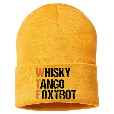 WTF Whisky Tango Foxtrot Sustainable Knit Beanie
