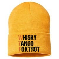 WTF Whisky Tango Foxtrot Sustainable Knit Beanie