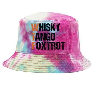 WTF Whisky Tango Foxtrot Tie-Dyed Bucket Hat