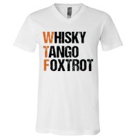 WTF Whisky Tango Foxtrot V-Neck T-Shirt