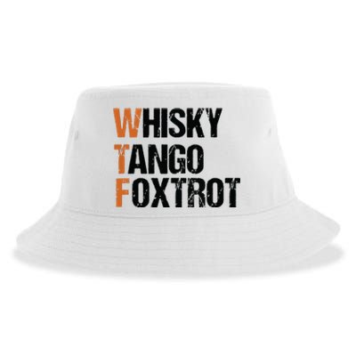 WTF Whisky Tango Foxtrot Sustainable Bucket Hat