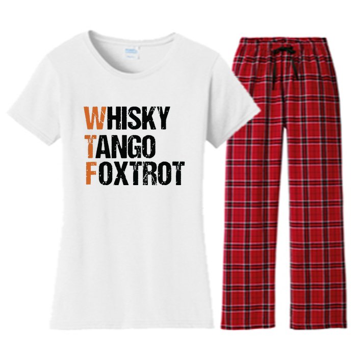 WTF Whisky Tango Foxtrot Women's Flannel Pajama Set