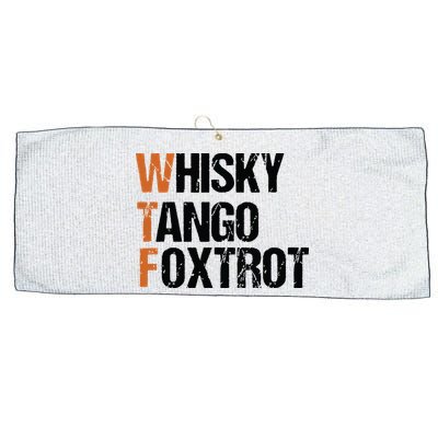 WTF Whisky Tango Foxtrot Large Microfiber Waffle Golf Towel