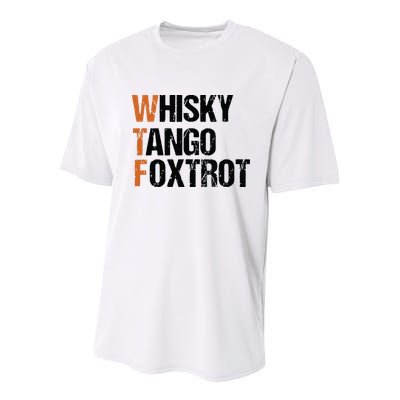 WTF Whisky Tango Foxtrot Youth Performance Sprint T-Shirt