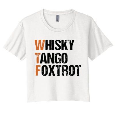 WTF Whisky Tango Foxtrot Crop Top