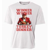 Winner Winner Turkey Dinner Humor Funny Trump Thanksgiving Cooling Performance Crew T-Shirt