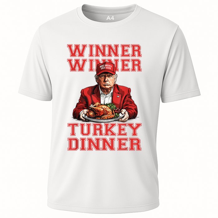 Winner Winner Turkey Dinner Humor Funny Trump Thanksgiving Cooling Performance Crew T-Shirt