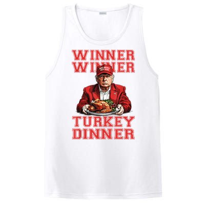 Winner Winner Turkey Dinner Humor Funny Trump Thanksgiving PosiCharge Competitor Tank