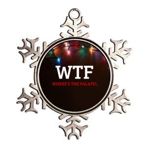 Wtf Wheres The Falafel Funny Middle Eastern Cool Gift Metallic Star Ornament