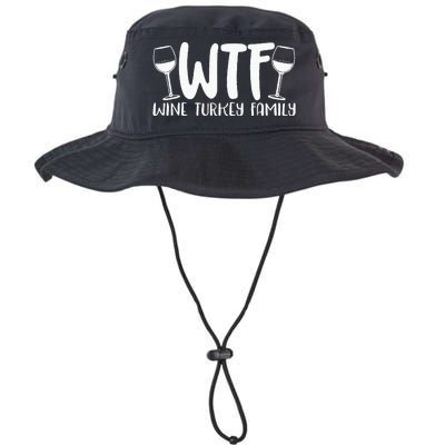 WTF Wine Turkey Family Funny Christmas Thanksgiving Legacy Cool Fit Booney Bucket Hat