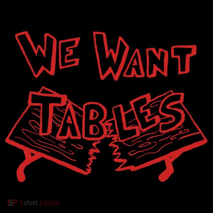 We Want Tables Wrestling Funny Drawstring Bag