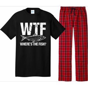 Wtf Wheres The Fish Funny Fishing Humor Fisher Meaningful Gift Pajama Set