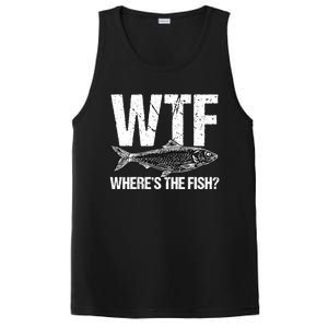 Wtf Wheres The Fish Funny Fishing Humor Fisher Meaningful Gift PosiCharge Competitor Tank