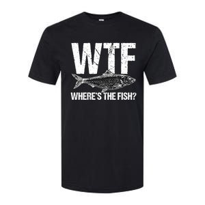 Wtf Wheres The Fish Funny Fishing Humor Fisher Meaningful Gift Softstyle CVC T-Shirt