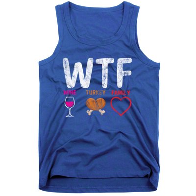 Wtf Wine Turkey Family / Thanksgiving Design Cute Gift Tank Top