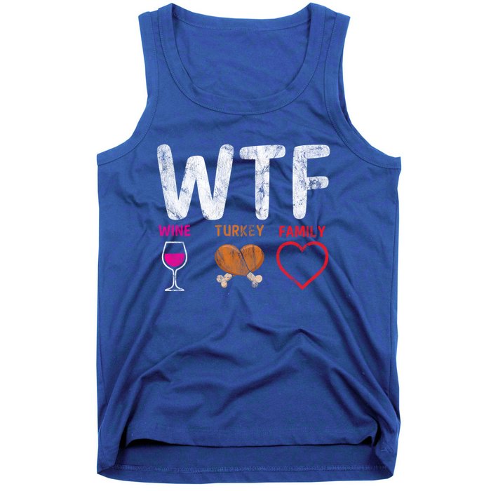 Wtf Wine Turkey Family / Thanksgiving Design Cute Gift Tank Top