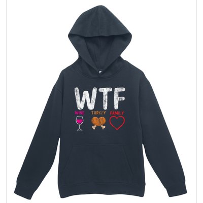 Wtf Wine Turkey Family / Thanksgiving Design Cute Gift Urban Pullover Hoodie