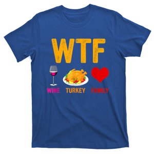 Wtf Wine Turkey Funny Thanksgiving Day Gift T-Shirt