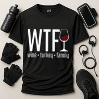 wtf wine turkey family  Cooling Performance Crew T-Shirt
