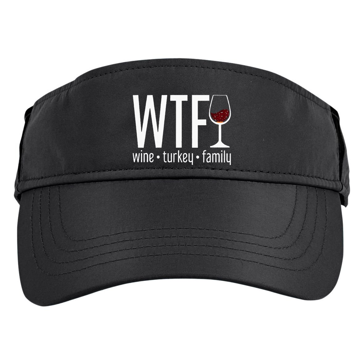 wtf wine turkey family  Adult Drive Performance Visor