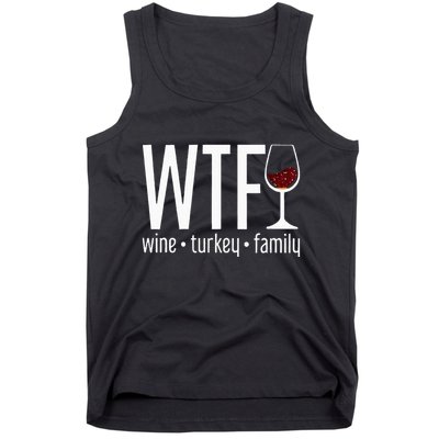wtf wine turkey family  Tank Top