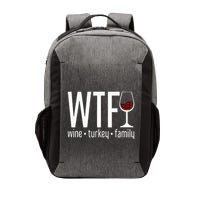 wtf wine turkey family  Vector Backpack