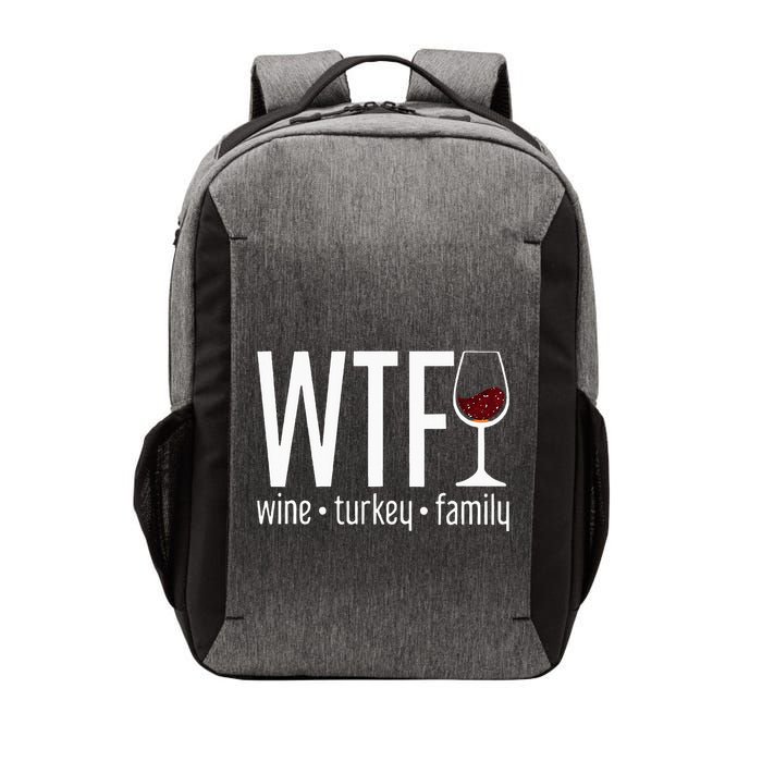 wtf wine turkey family  Vector Backpack
