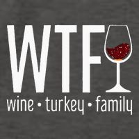 wtf wine turkey family  Vector Backpack
