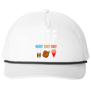 WTF Whiskey Turkey Family Thanksgiving Funny Gift Snapback Five-Panel Rope Hat