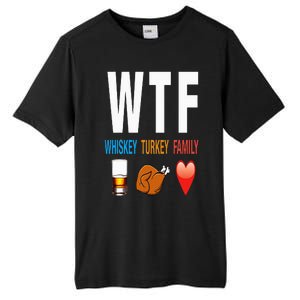 WTF Whiskey Turkey Family Thanksgiving Funny Gift Tall Fusion ChromaSoft Performance T-Shirt