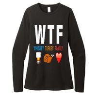 WTF Whiskey Turkey Family Thanksgiving Funny Gift Womens CVC Long Sleeve Shirt