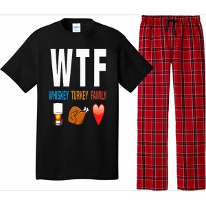 WTF Whiskey Turkey Family Thanksgiving Funny Gift Pajama Set