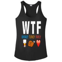 WTF Whiskey Turkey Family Thanksgiving Funny Gift Ladies PosiCharge Competitor Racerback Tank