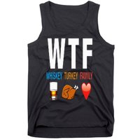 WTF Whiskey Turkey Family Thanksgiving Funny Gift Tank Top