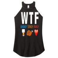 WTF Whiskey Turkey Family Thanksgiving Funny Gift Women's Perfect Tri Rocker Tank