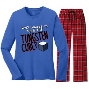 Who Wants To Hold The Tungsten Cube Women's Long Sleeve Flannel Pajama Set 