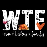 Wtf Wine Turkey Family Thanksgiving Funny 16 in Basic Backpack