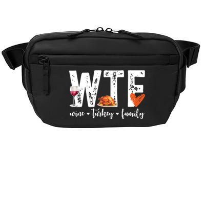 Wtf Wine Turkey Family Thanksgiving Funny Crossbody Pack