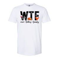 Wtf Wine Turkey Family Thanksgiving Funny Softstyle CVC T-Shirt