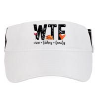Wtf Wine Turkey Family Thanksgiving Funny Adult Drive Performance Visor