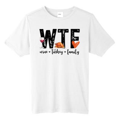 Wtf Wine Turkey Family Thanksgiving Funny Tall Fusion ChromaSoft Performance T-Shirt