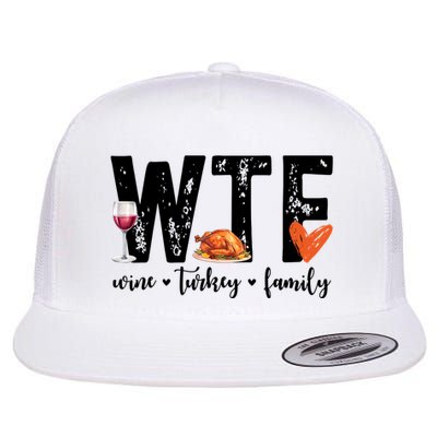 Wtf Wine Turkey Family Thanksgiving Funny Flatbill Hat
