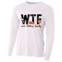 Wtf Wine Turkey Family Thanksgiving Funny Cooling Performance Long Sleeve Crew