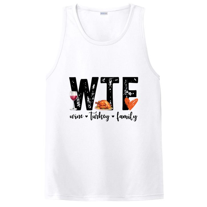 Wtf Wine Turkey Family Thanksgiving Funny PosiCharge Competitor Tank